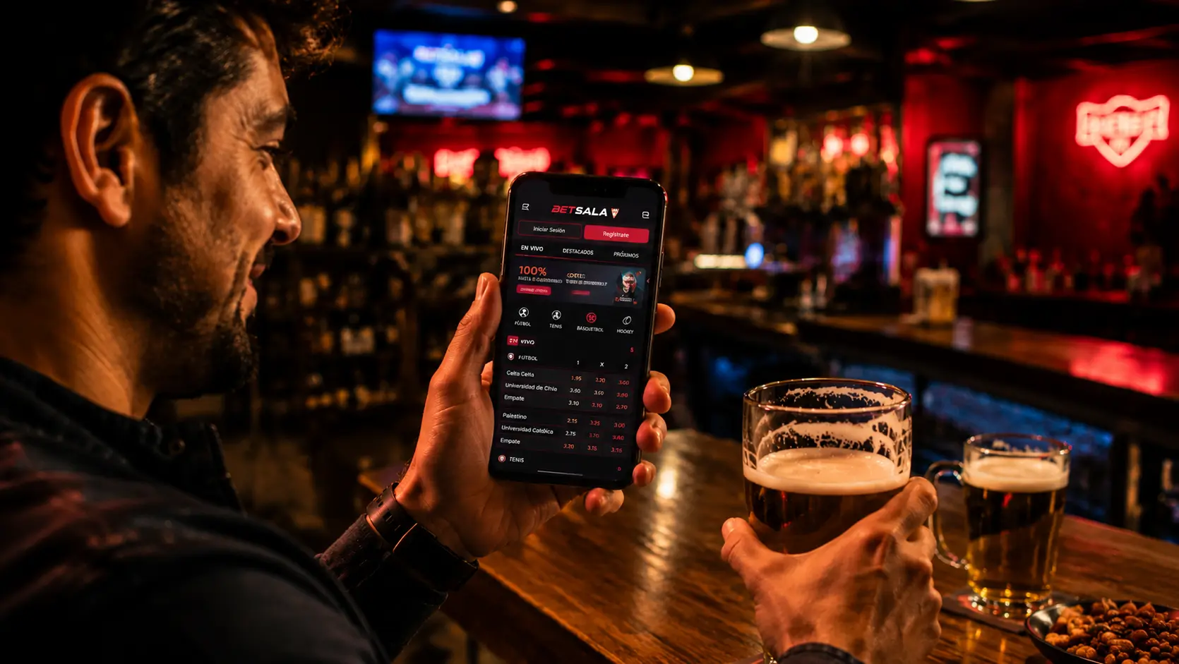 Acceso a Betsala desde smartphone 